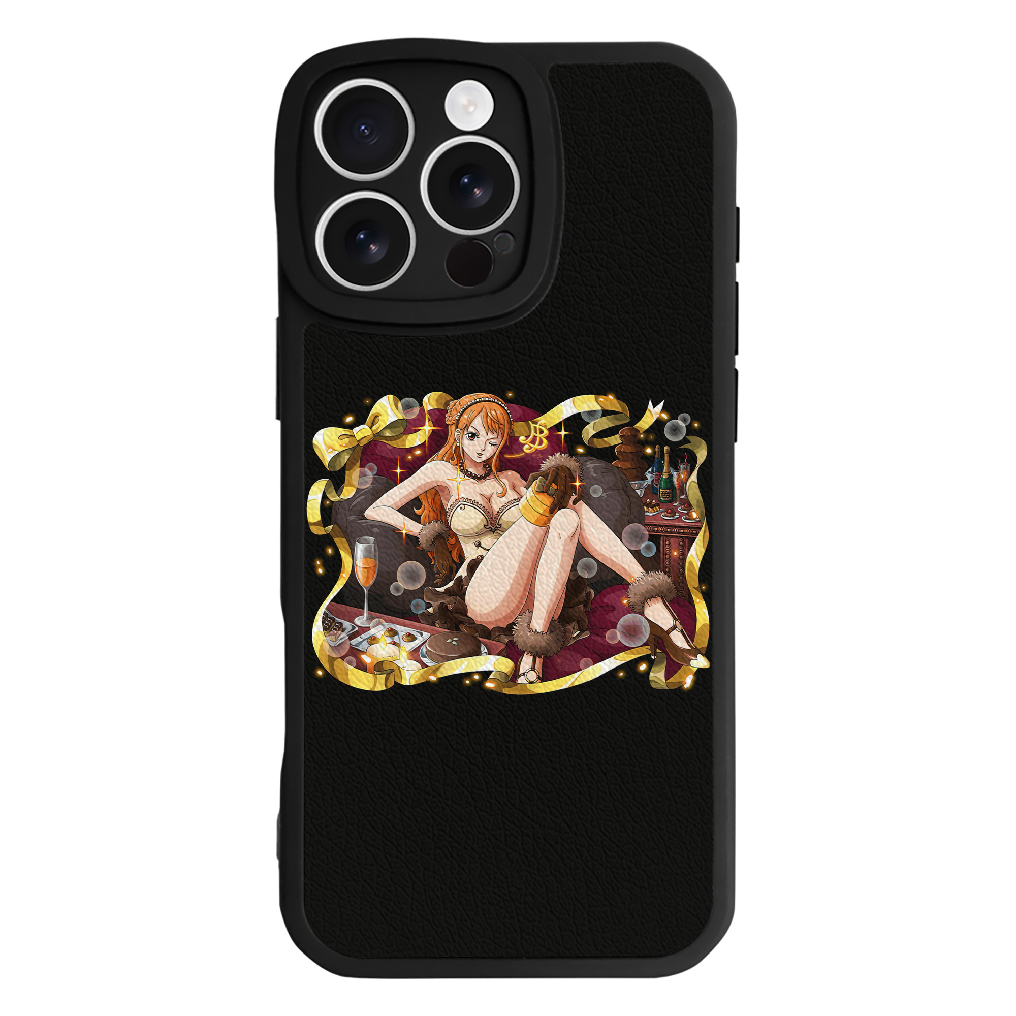 （画像用） ワンピース ナミ ONE PIECE Nami 【iPhone 16シリーズ対応】シリコンスマホケース（レザー調） 材質：シリコン